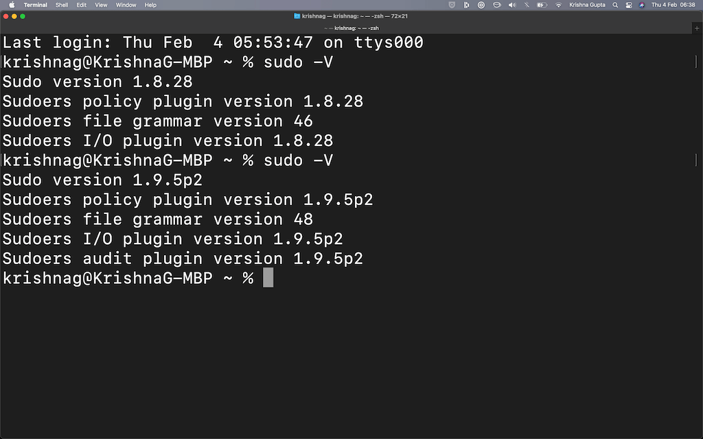 sudo-macOS-1.8.28 and 1.9.5p2