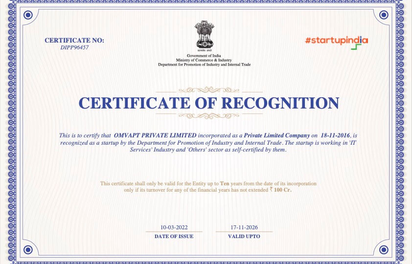 OMVAPT-PRIVATE-LIMITED - Startup India